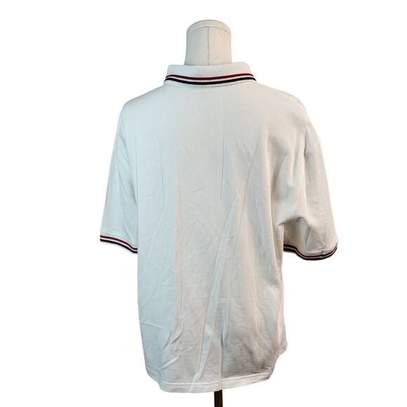 NEW POL Woman's Small White Cotton Short Sleeve Polo Shirt Red Black Stripe Trim - Picture 8 of 15